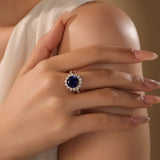 1.8ct Round Sapphire Antique Halo