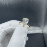 3ct Pear Lab-grown diamond 18K Gold Solitaire