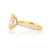 4ct Radiant-Cut Heart-Prong Engagement Ring