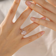 3ct Pear & Heart Prong-Set Engagement Ring