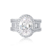 5ct Oval-Cut Prong-Set Engagement Ring