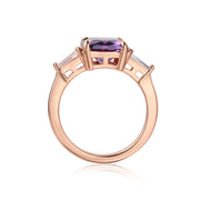 4ct Radiant-Cut Heart-Prong Engagement Ring