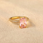 4ct Radiant-Cut Heart-Prong Engagement Ring