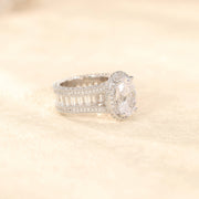 5ct Oval-Cut Prong-Set Engagement Ring