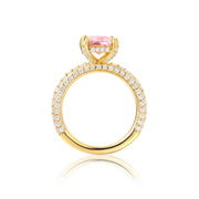 4ct Radiant-Cut Heart-Prong Engagement Ring