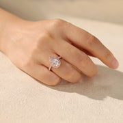 3ct Pear & Heart Prong-Set Engagement Ring