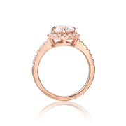 3ct Pear & Heart Prong-Set Engagement Ring