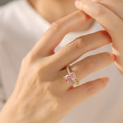 4ct Radiant-Cut Heart-Prong Engagement Ring