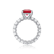 5ct Radiant-Cut Prong-Set Engagement Ring