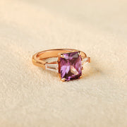 4ct Radiant-Cut Heart-Prong Engagement Ring