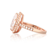 3ct Pear & Heart Prong-Set Engagement Ring