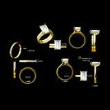 4ct Radiant Lab-grown diamond 14K Gold Solitaire