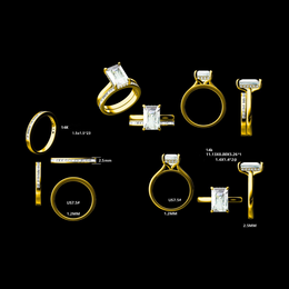 4ct Radiant Lab-grown diamond 14K Gold Solitaire