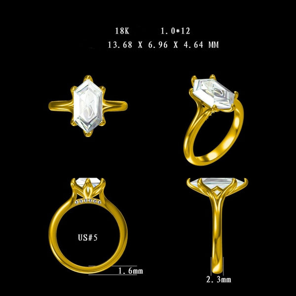 3ct Dutch Marquise Lab-Grown Diamond, 18K Gold Solitaire