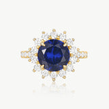 1.8ct Round Sapphire Antique Halo