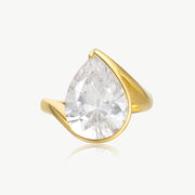 2.5ct Pear-Cut Half Bezel Solitaire