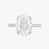 1.8ct Oval Double Claw Prongs Solitaire
