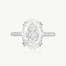 1.8ct Oval Double Claw Prongs Solitaire
