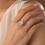 1.8ct Oval Double Claw Prongs Solitaire