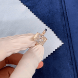 4ct Radiant Lab-grown diamond 14K Gold Solitaire